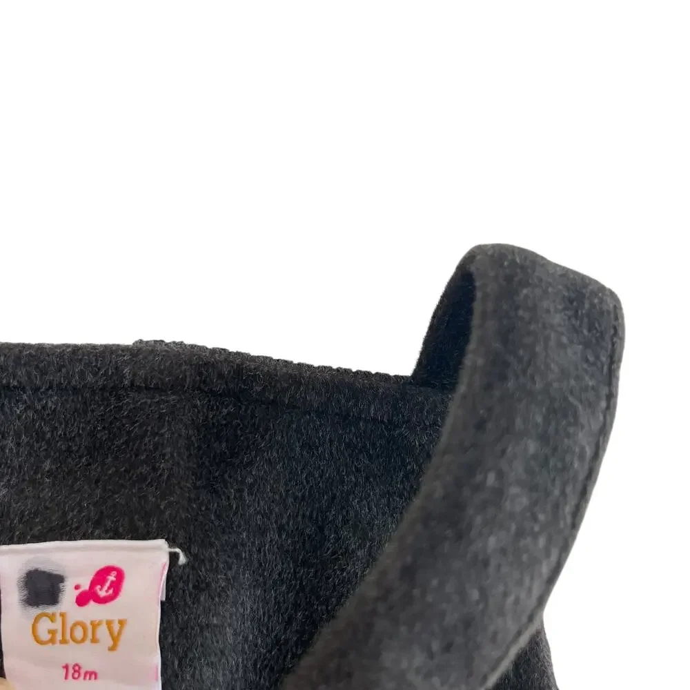 Glory Boys Slate Brown Velvet Rib Knit Suspender Romper Winter Size 18M Boutique
